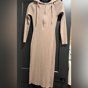Knit hooded dress
